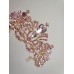 Официална тиара за коса с белгийски кристали в розово и златно - Pink Queen